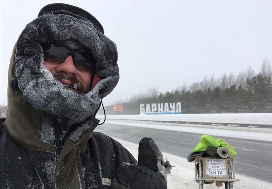 Шангин на подходе к Барнаулу. Фото: героя публикации