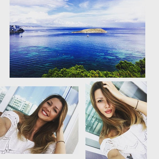 Анна не устает делать "селфи" на фоне красот Майорки. Фото: Instagram.